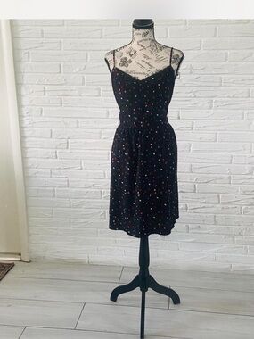GAP Black Sundress with Pink and Red Dot Print